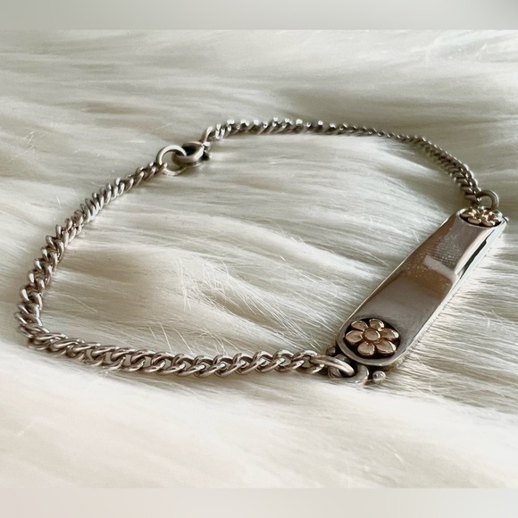 NEW James Avery 14k GOLD flowers I.D. identification plate bracelet - Picture 4 of 11